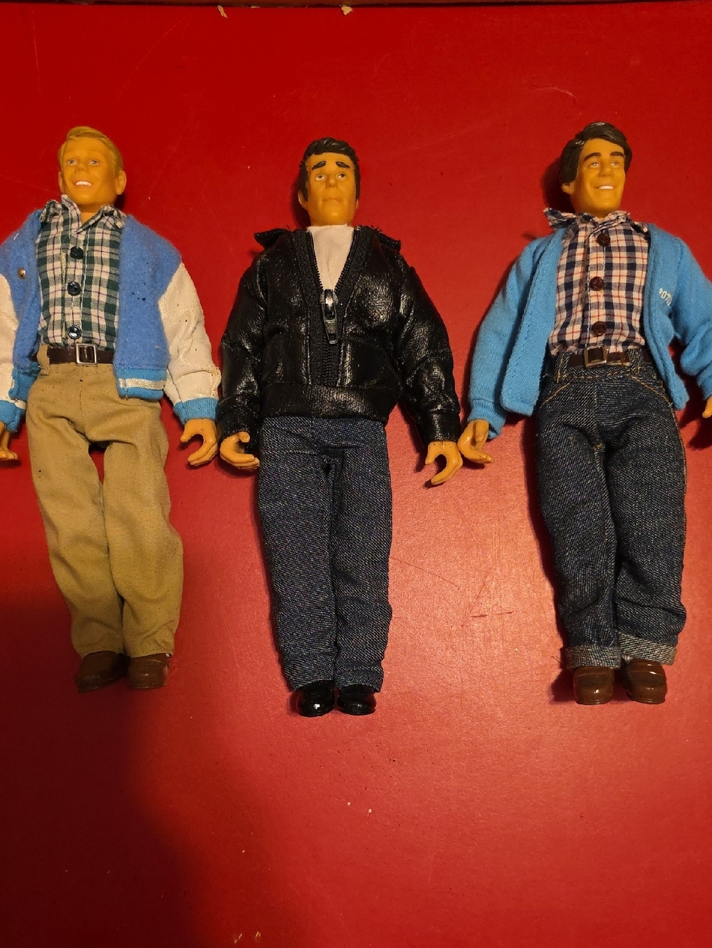 1997 T M & C "Happy Days" Figures- Richie, The Fonz & Potsie